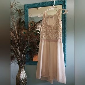 Beautiful Medium Cream & Nude Prom or Bridesmaid's Dress